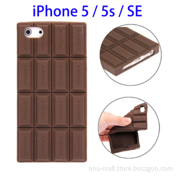 OEM LOGO Branding Chocolate Style Silicone Case for iPhone SE